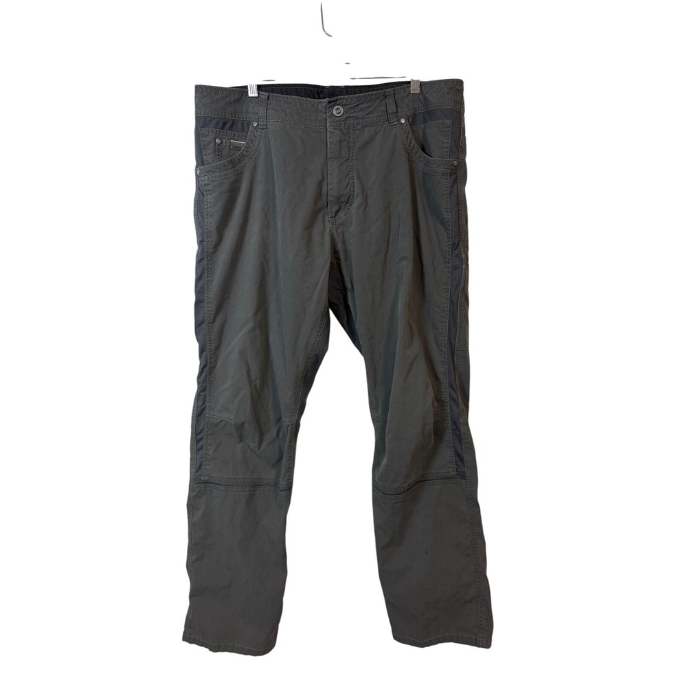 KUHL Pants Mens 38x32 Gray Rydr Articulated Knee Outdoor Hiking Utility Cotton